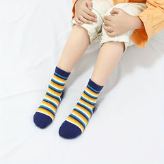 5 Pairs Kids Dinosaur Crew Socks, Ages 1-11