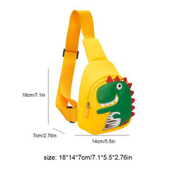 Unisex Kids 3D Dinosaur Crossbag Waterproof Large Capacity Sling Bag