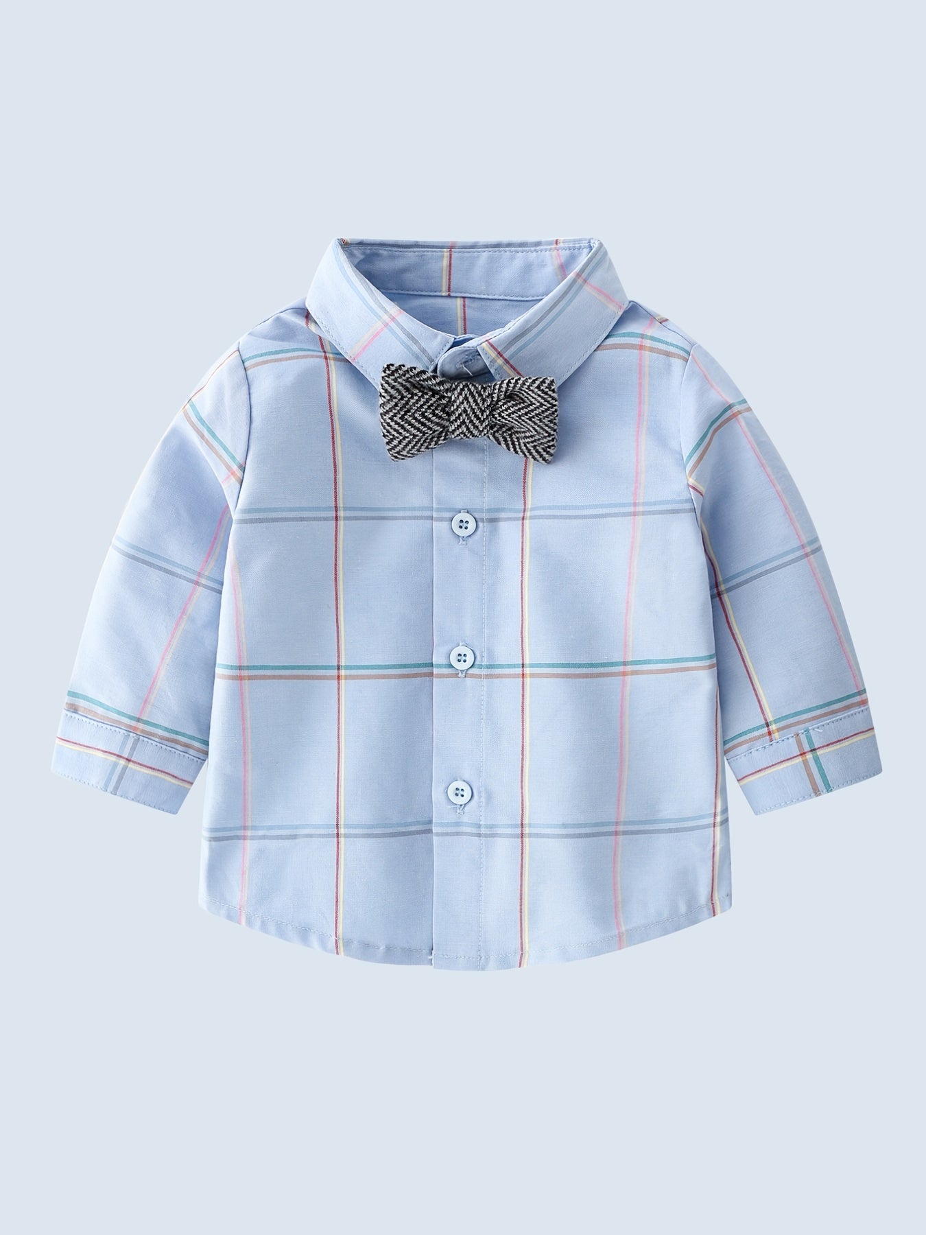 Baby Boys Gentleman Outfits Long Sleeve Bowtie Shirts Suspender Pants Set