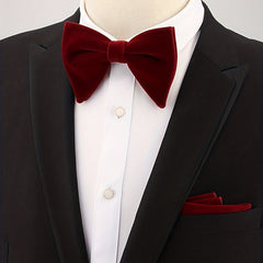 Men's Bow Tie & Pocket Towel Set for Party Holiday Wedding