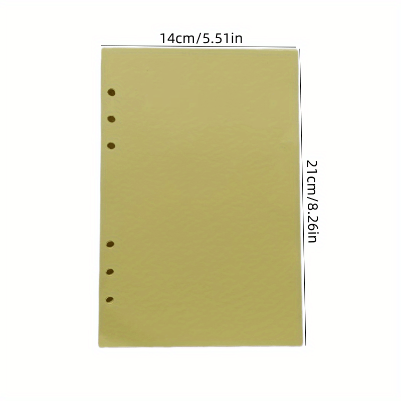 Colorful 6 Hole Ruled Blank Refills Inserts For Leather Journals 40 Sheets