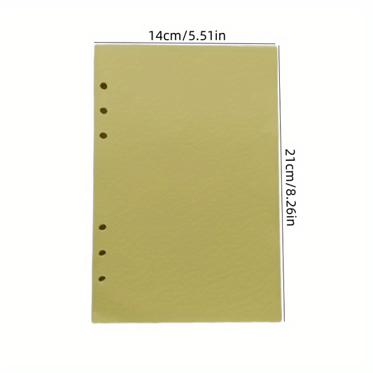 Colorful 6 Hole Ruled Blank Refills Inserts For Leather Journals 40 Sheets