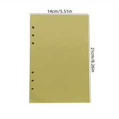 Colorful 6 Hole Ruled Blank Refills Inserts For Leather Journals 40 Sheets