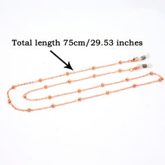 Metal Men Eyeglass Chains Reading Beaded Glasses Chain Necklace