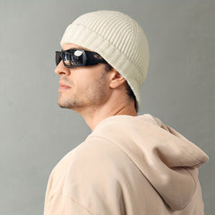 Windproof Knitted Beanie Hat for Men and Women
