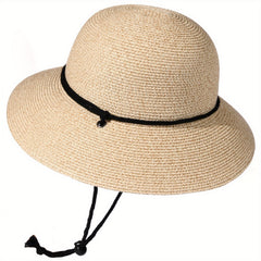 Wide Brim Sun Hat With Wind Lanyard Classic Summer