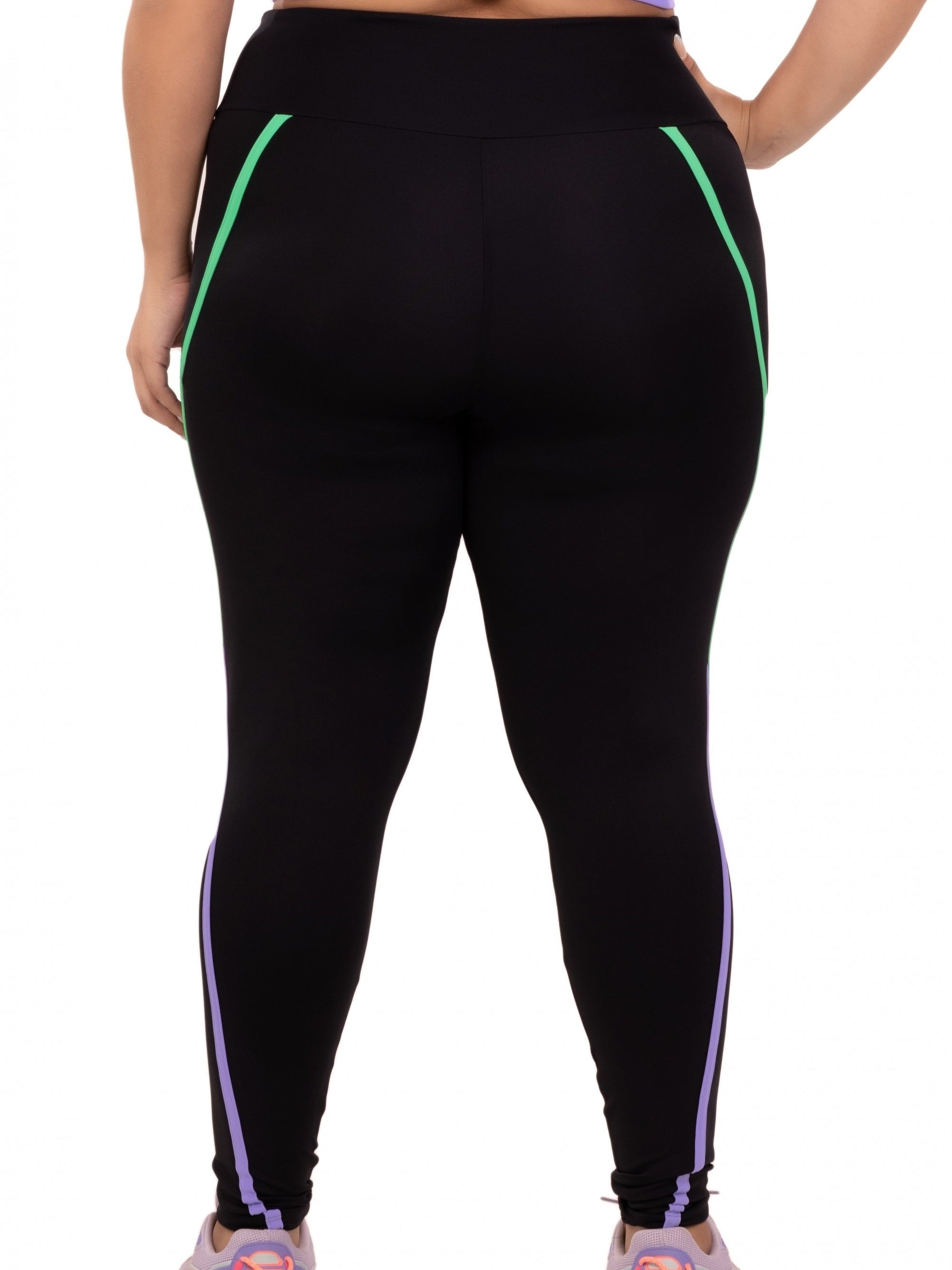 High Waist Cross Striped Yoga Leggings