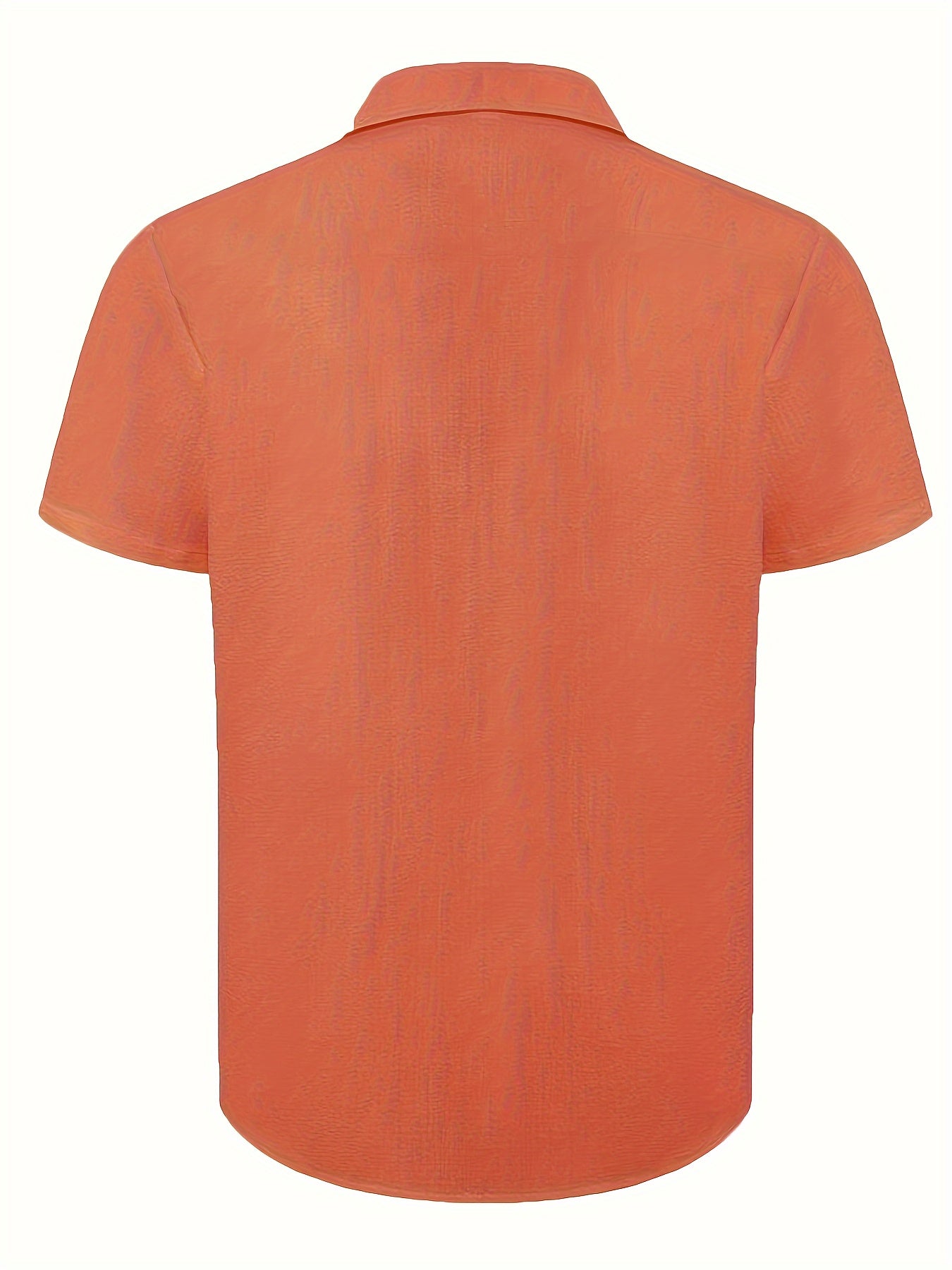 Men's Solid Short Sleeve Shirt for Summer