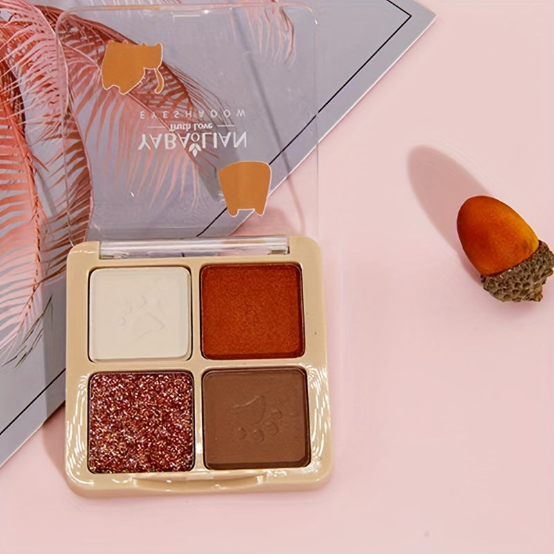 Cat Paw Eyeshadow Palette Pearly Matte Blendable Cosmetics