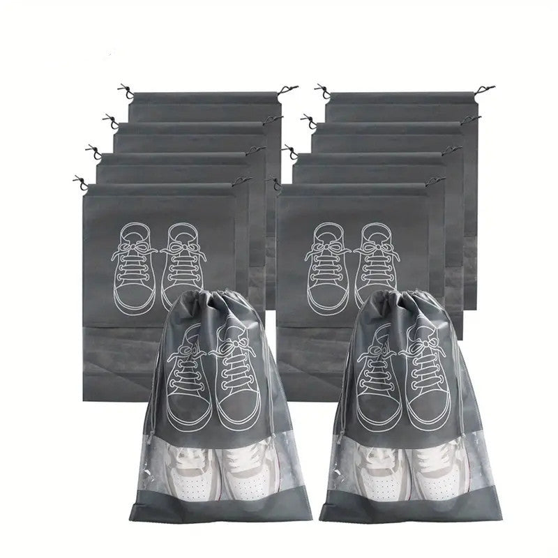 10PCS Travel Shoes Storage Bag Non Woven Fabric Organizer