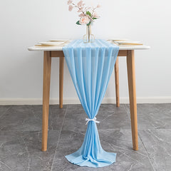Balinese Pleated Table Runner Solid Table Cover