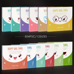 504 pcs Soft Gel Nails Tips for Long Lasting Natural Looking Nails