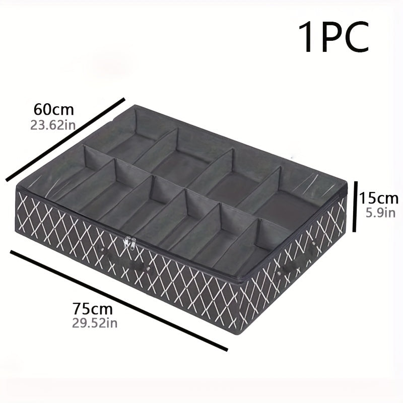 Shoe Storage Bag Under Bed Dustproof Organizer Grids Space Saving Closet Bedroom
