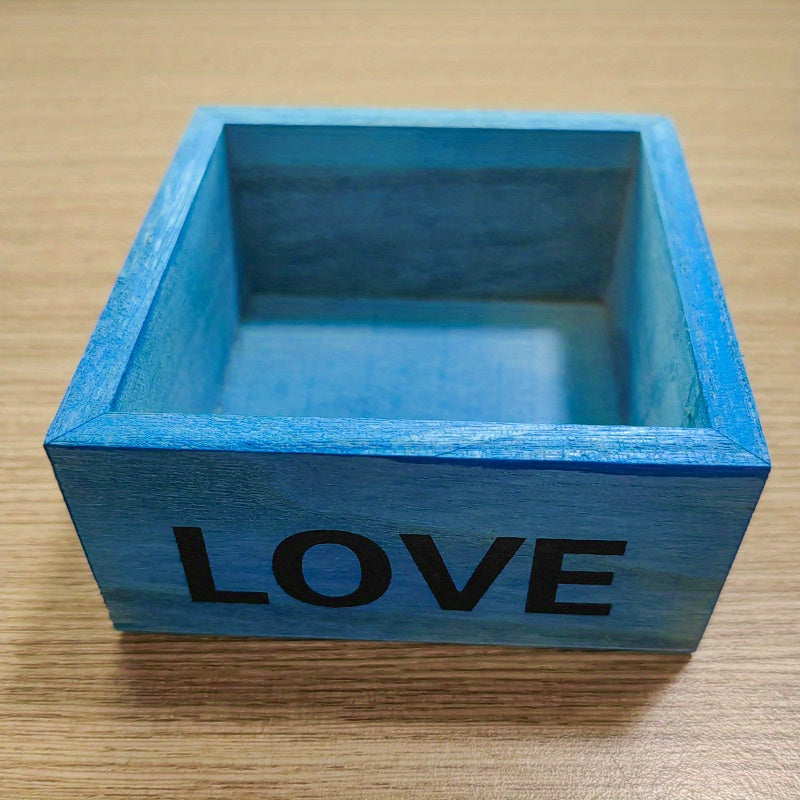 Vintage Wooden Succulent Planter Box Garden Flower Pot