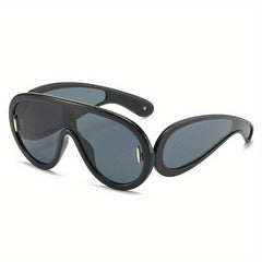Men's Futuristic Punk Hip hop Large Frame Sunglasses