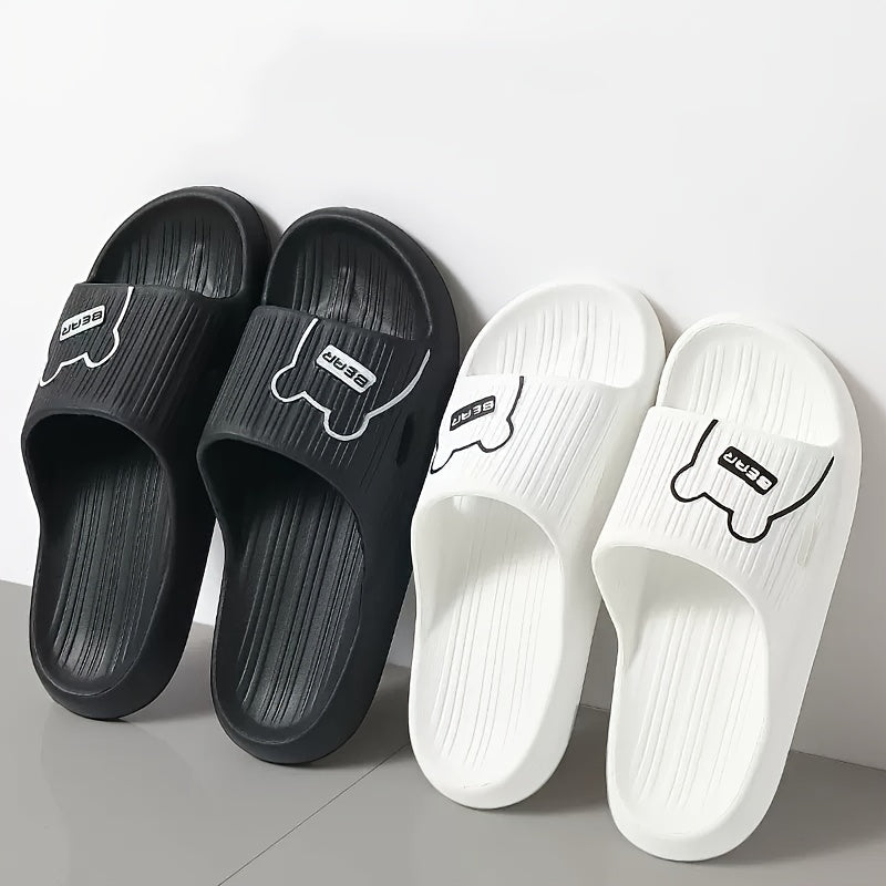 Men's Thick Slip On Slides Assorted Colors Non slip Home Walking Slippers