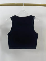 Queen Print Crop Tank Top Sleeveless Sexy Casual Top