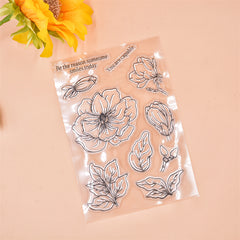 Flower Transparent Silicone Stamp for Artwork