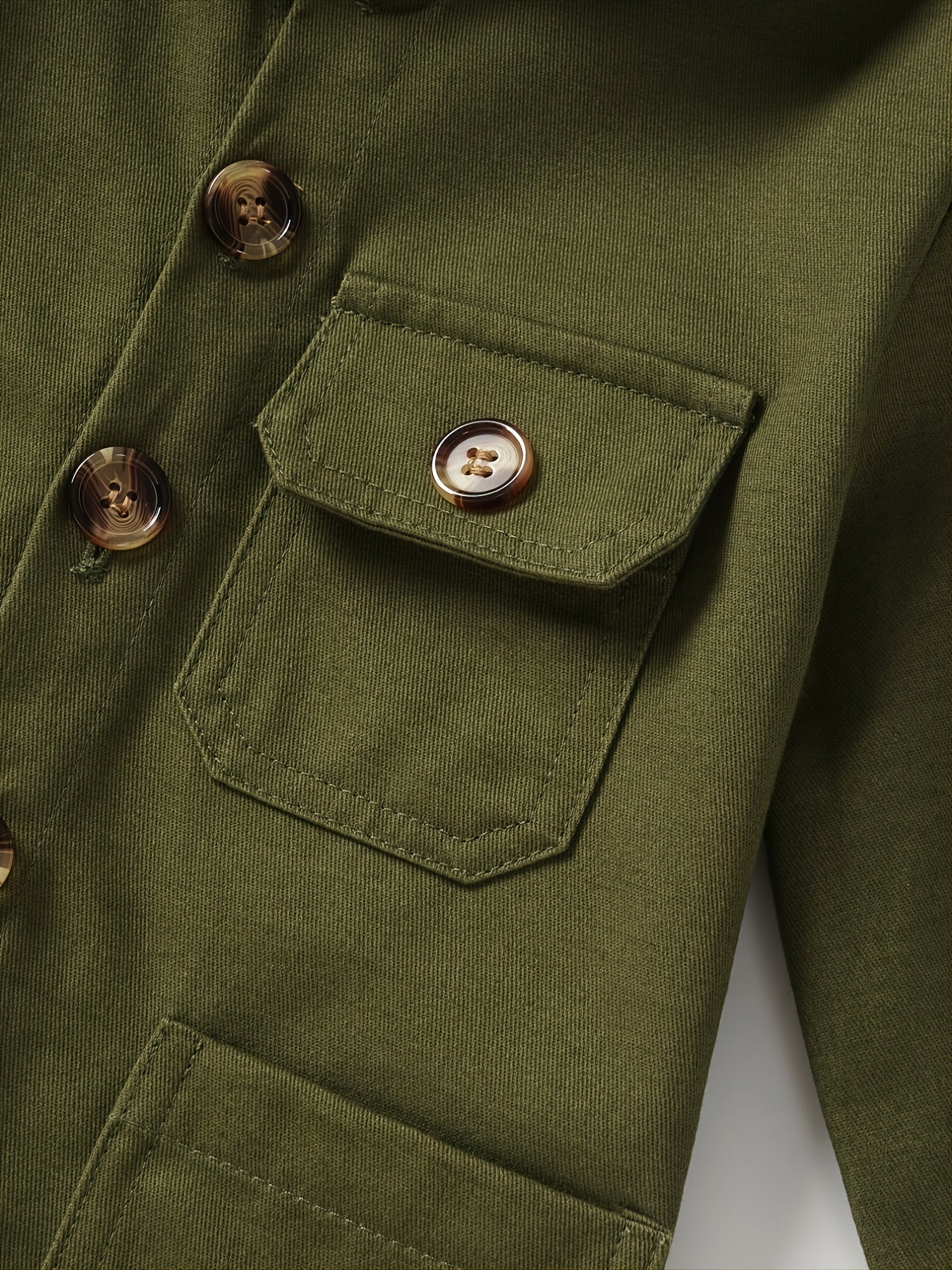 Boys' Winter Casual Long Sleeve Button Coat