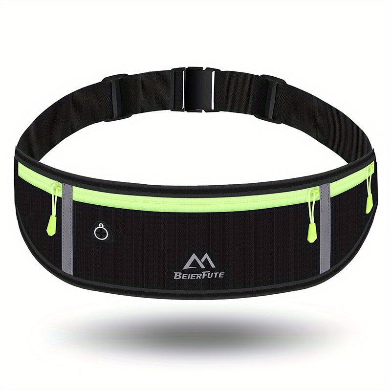 Sports Fanny Pack with Reflective Strip - Ultra Thin Waist Bag for Men and Women