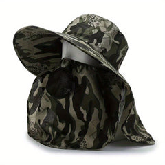 Camouflage Sunscreen Hat Fishing Outdoor Sunshade Hiking Shawl Hat