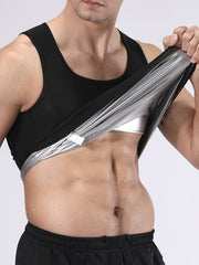 Men's Sauna Undershirt Compression Sweat Shirt for Fitness