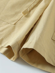 Dual Pockets Drawstring Shorts Women's Clothing