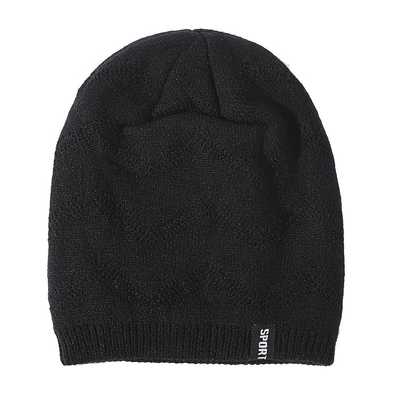 Men's Winter SPORT Plus Fleece Beanie Ear Protection Knitted Hat