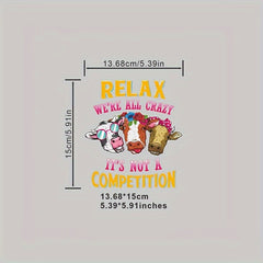 Cow Pattern Iron On Heat Transfer Sticker for DIY Clothing T Shirt Mask Jeans