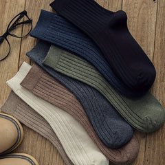 Men's High Stretchy Crew Socks Comfortable Breathable for Autumn and Winter