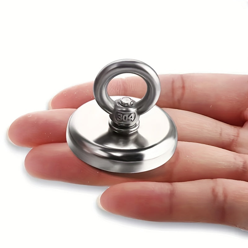 1pc Neodymium Fishing Magnet 400lb Pull Strong Heavy Magnet with Eyebolt