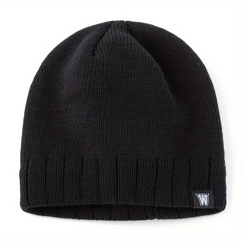 Knitted Hat Winter Warm Beanie Hat Outdoor Coldproof Pullover Hat