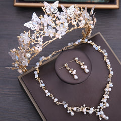 Bridal Jewelry Sets Crystal Beads Faux Pearl Costume Jewelry Sets