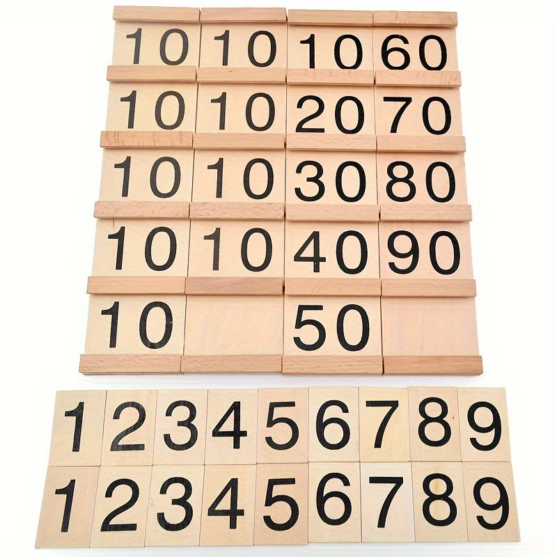 Numbers 1-99 Wooden Card Puzzle Toys