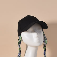 Braided Baseball Cap for Women - Outdoor Adjustable Casual Hat