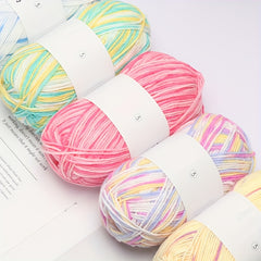 6pcs 50g Space Dyed Acrylic Yarn - Socks Yarn Hook Doll Scarf Hand Knitting Yarn