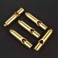 Pure Brass Outdoor Survival Whistle - High Pitched Wilderness Survival Equipment