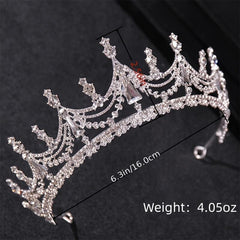 Rhinestone Princess Tiara Crystal Headbands Wedding Party