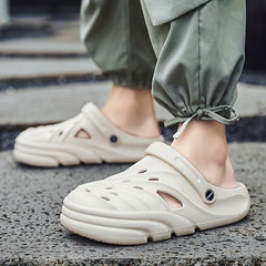 Men's Lightweight Comfy Clogs Hollow Out Non Slip Garden Shoes