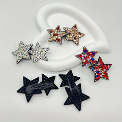 Rhinestones Star Hair Clips for Girls