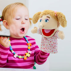 DDEMSMOE Family Hand Puppets - Ethnic Plush Soft Puppets for Kids Role Play