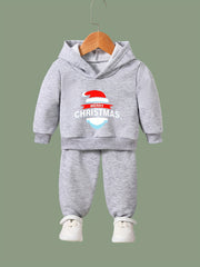 OERYUI Merry Christmas Print Outfits 2pcs Girls Hoodies Jogger Pants Set