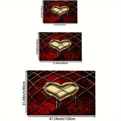 Decorative Rug Lattice Print Washable Carpet Living Room Bedroom Decor