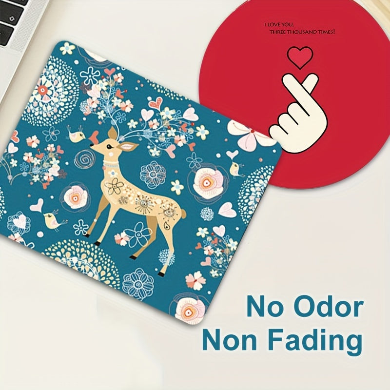 Deer And Love Mouse Pad Christmas Gift