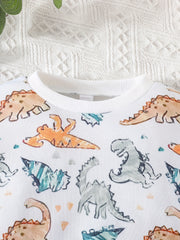 Dino Baby Boy's 2pc Sweatshirt & Sweatpants Set Casual Outfits