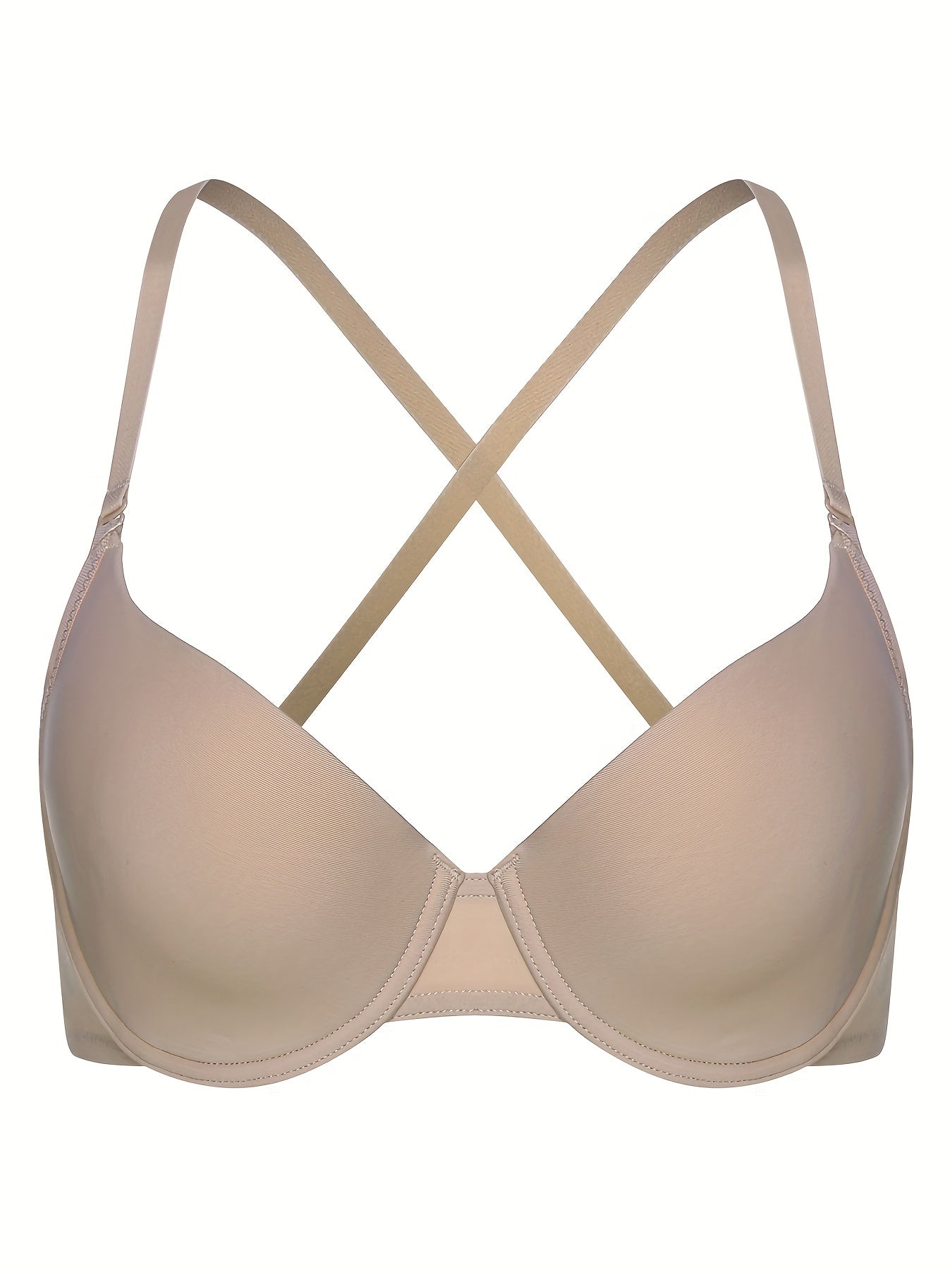 Solid T Shirt Bra Breathable Push Up Lingerie