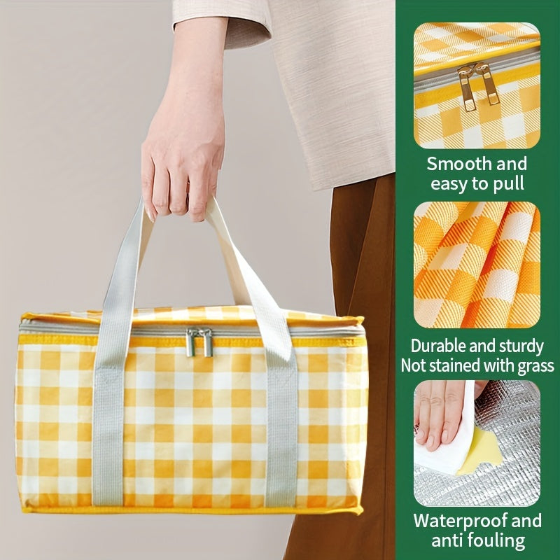 2pcs Sandproof Beach Mat & Picnic Storage Bag Set Waterproof