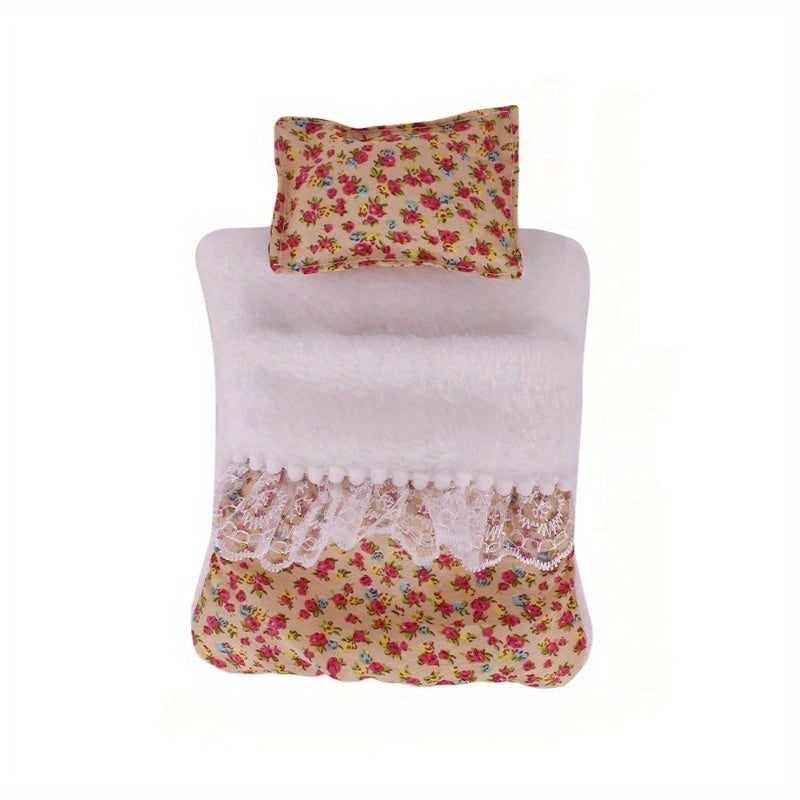 2pcs Dollhouse Sleeping Bag Set with Fabric Bags and Pillows