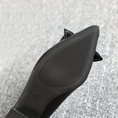 Low Heel Bowknot Slip-On Casual Shoes