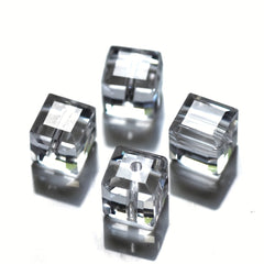 6mm Cube Crystal Glass Spacer Beads for Jewelry Making